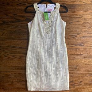 Lilly Pulitzer Percy Shift Dress, Resort White (Iridescent) Size 2